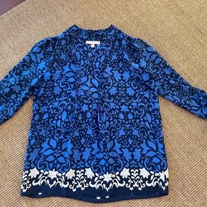 Banana Republic, size S, navy/white/blue shirt